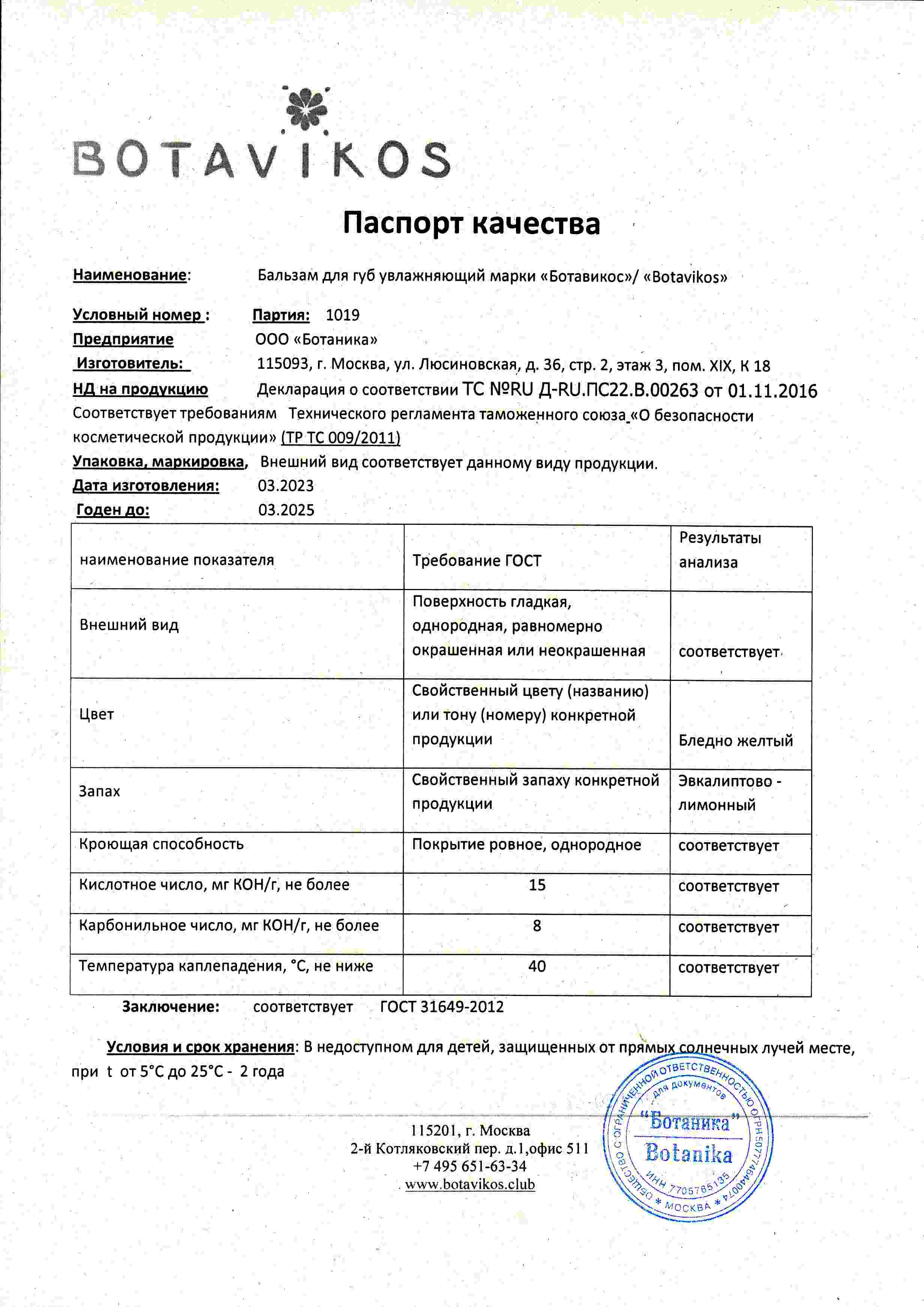 Паспорт №032023